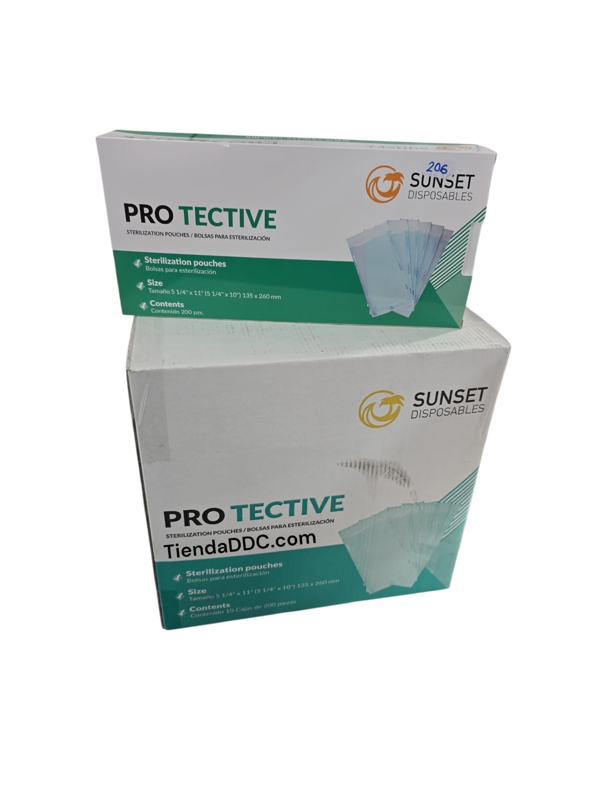 BOLSA PARA ESTERILIZAR AUTOSELLABLE Caja Master con 10 jr - 2000 pzas 13.5cm x 26cm