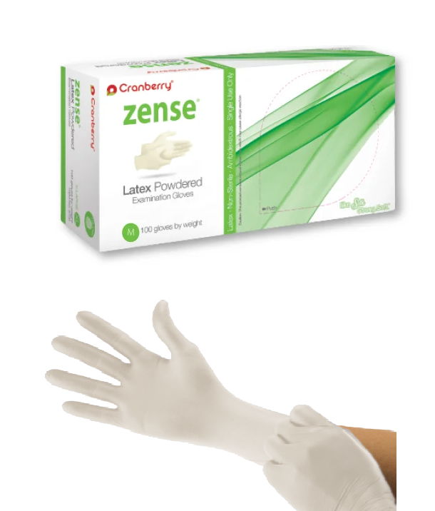 Tienda DDC - Cranberry - Guante Latex Sin Polvo Zense PF Cranberry 100pz | TiendaDDC.com