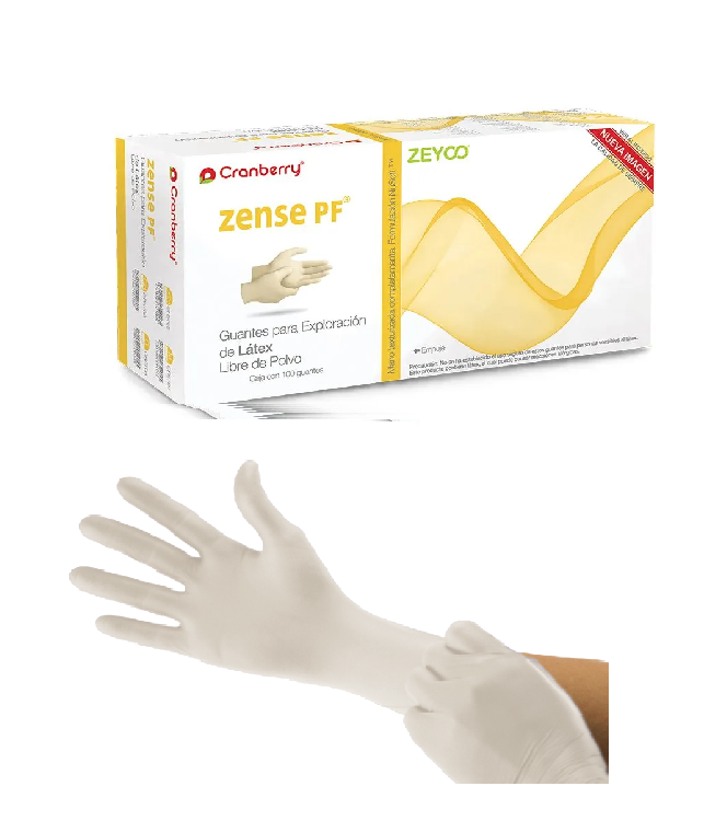 Tienda DDC - Cranberry - Guante Latex Sin Polvo Zense PF Cranberry 100pz | TiendaDDC.com