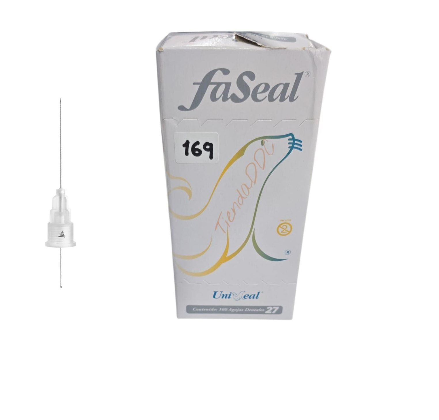 Aguja dental Uniseal 27g 100pz faSeal .4 x 30mm Larga