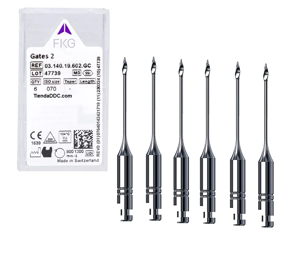 Tienda DDC - FKG - ENDO - Limas Gates 15mm Set C/6 | Mango Corto | TiendaDDC.com