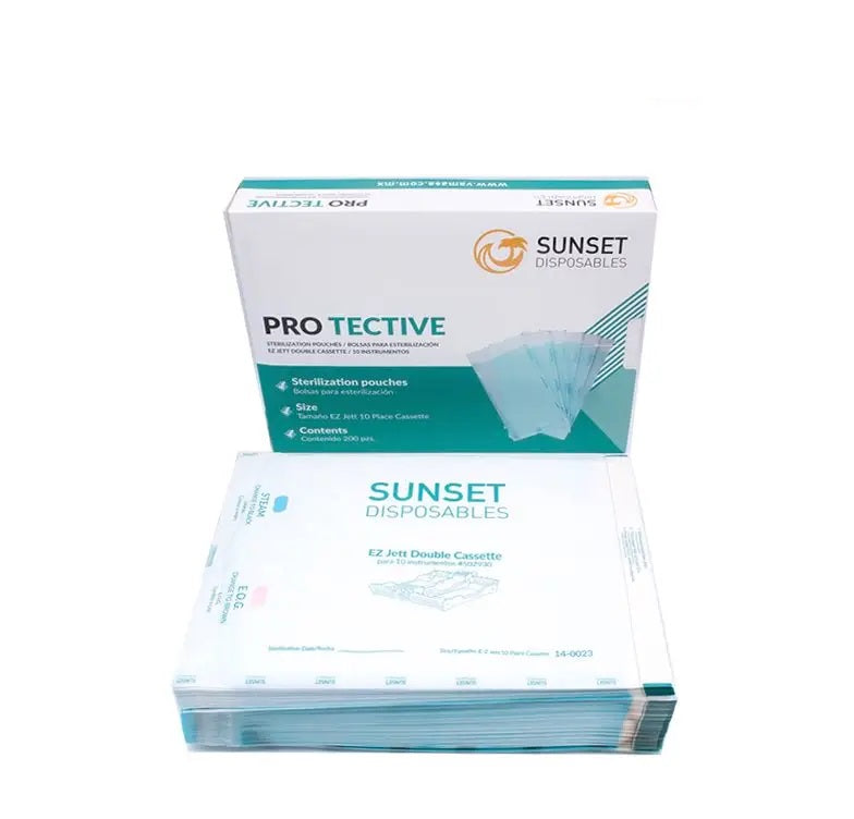 140023644307 - SUNSET - Bolsa Para Esterilizar 25 Cm X 33 Cm JUMBO Cassete Ez-jett 200 Pz | TiendaDDC.com