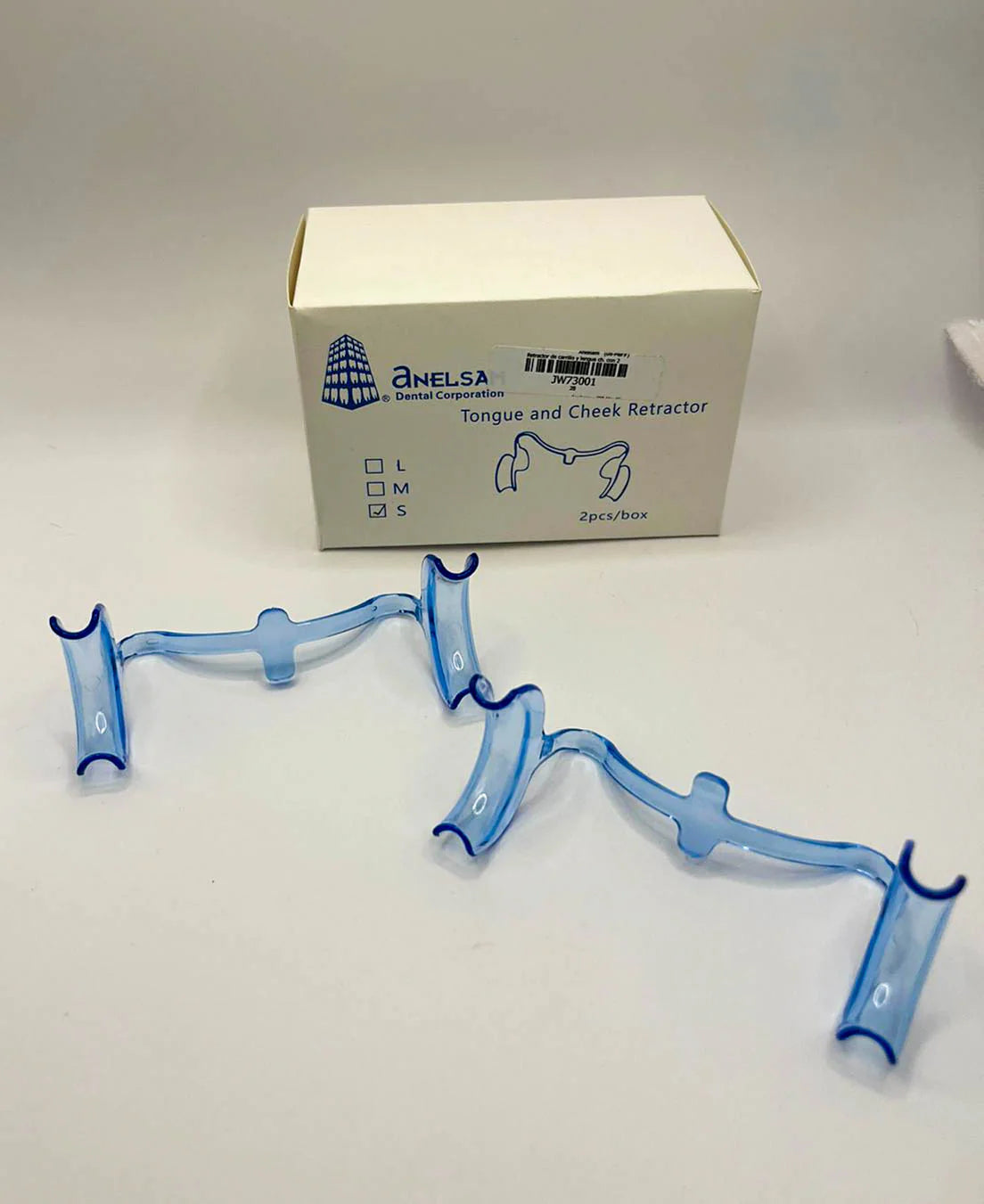 Retractor De Carrillo Y Lengua Mediano Dental Anelsam 2pz Azul