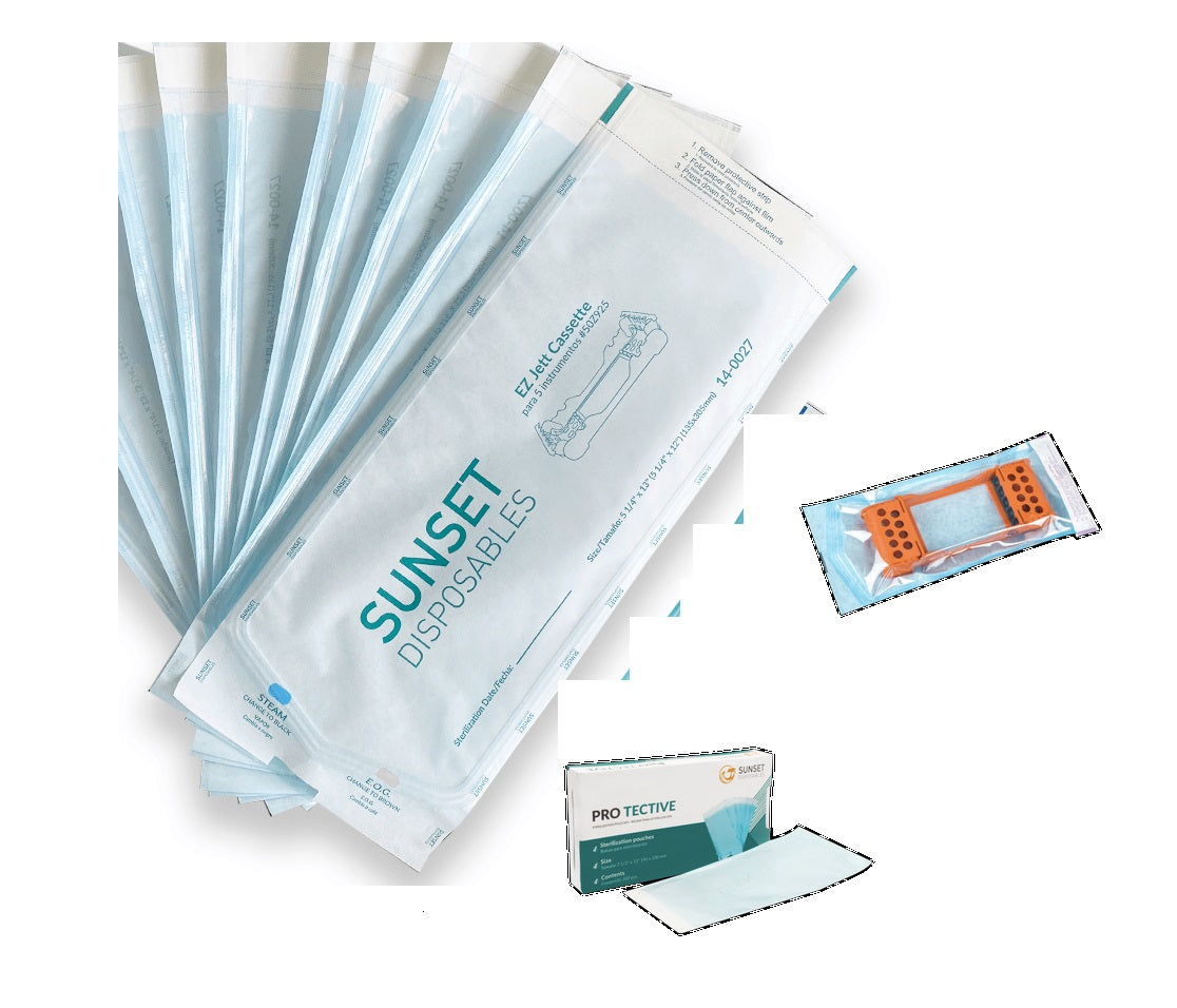 140027644303 - SUNSET - Bolsa para Esterilizar EZ-Jett de 13.5 cm x 30.5 cm 200pz | TiendaDDC.com
