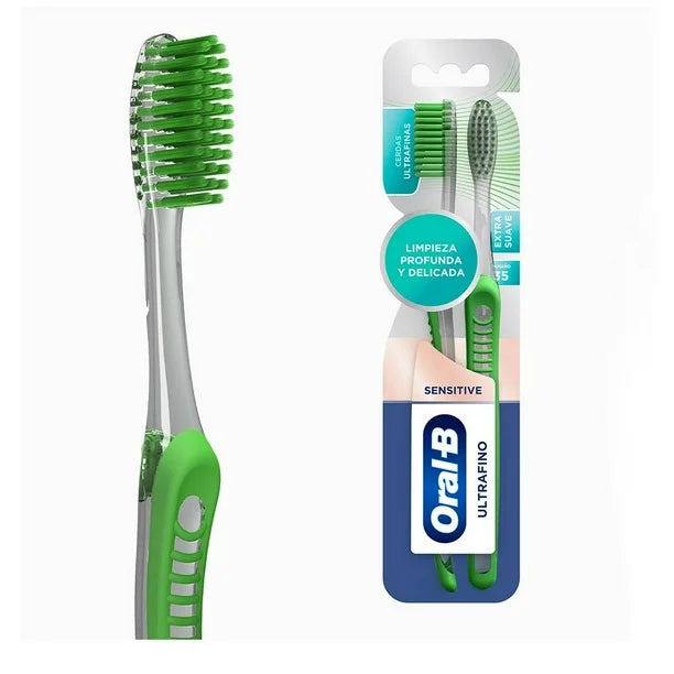 CEPILLO DENTAL SENSIVITE ULTRAFINO CON 2pz Oral-B