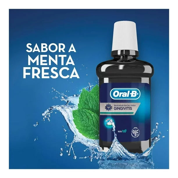 ENJUAGUE BUCAL PARA GINGIVITIS MENTA 350 ML Oral-B