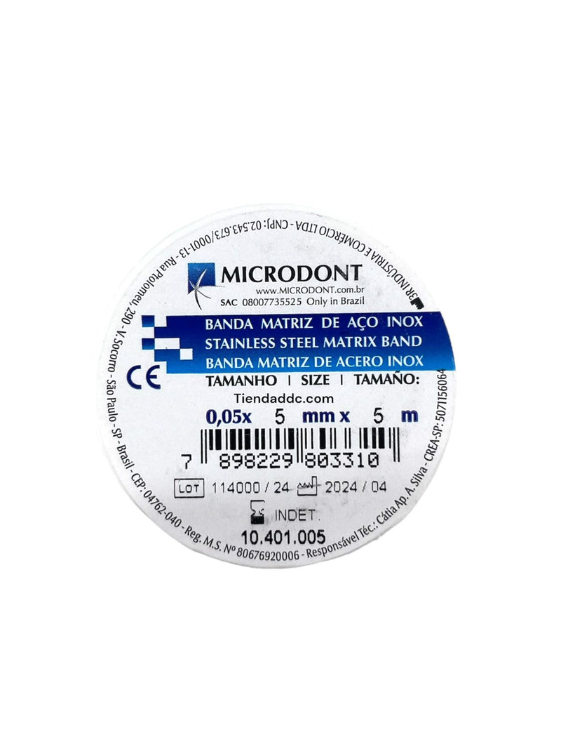 Banda Matriz Microdont Dental 5mm