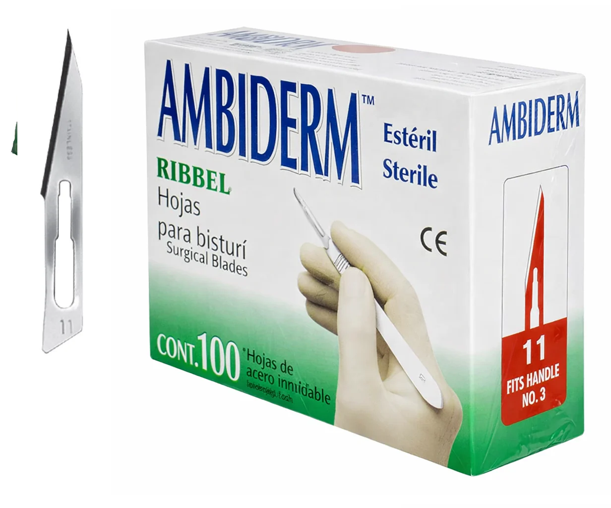 HOJA PARA BISTURI Ambiderm Acero inixidable RIBBEL