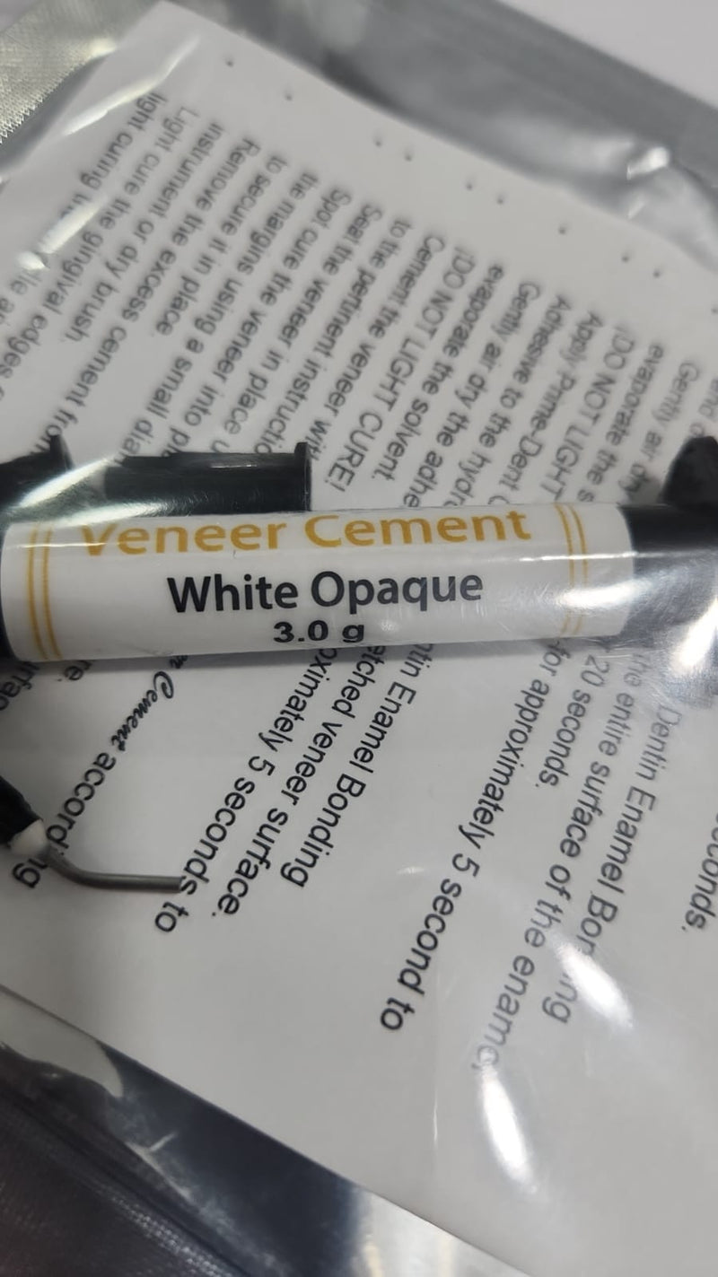 Cemento Carillas Veneer Cement Prime Dent White Opaque