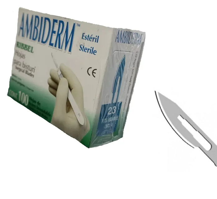 HOJA PARA BISTURI Ambiderm Acero inixidable RIBBEL