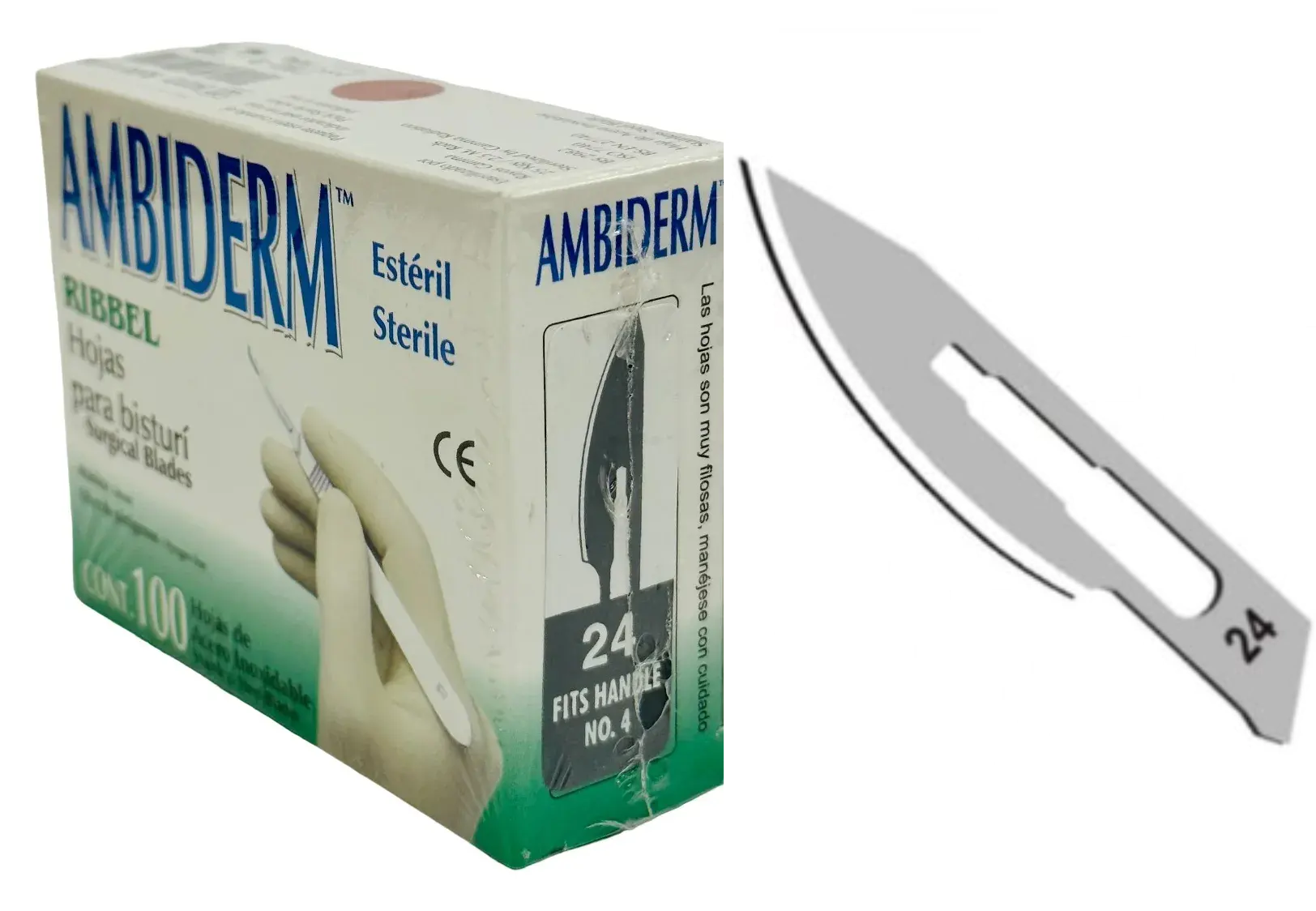 HOJA PARA BISTURI Ambiderm Acero inixidable RIBBEL