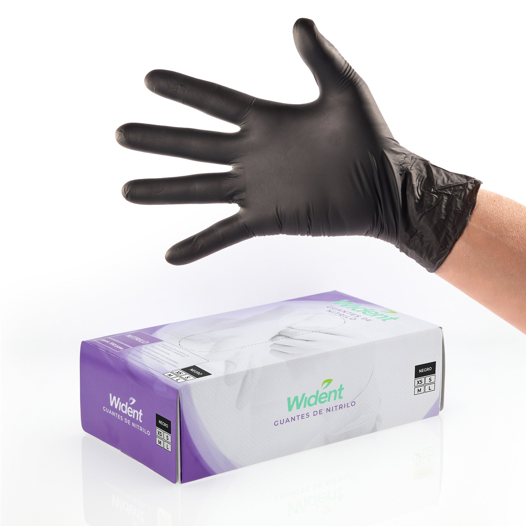 Guantes De Nitrilo Sin Polvo Wident Cirujano 100pz