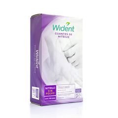 Guantes De Nitrilo Sin Polvo Wident Cirujano 100pz