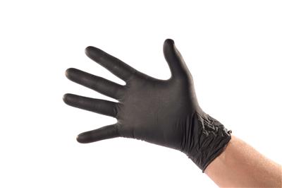 GUANTES de LATEX SIN POLVO NEGRO C/100