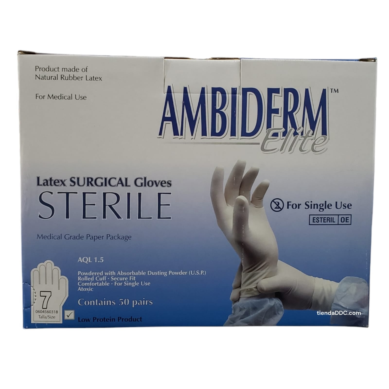 Guante De Látex Ambiderm Elite esteril