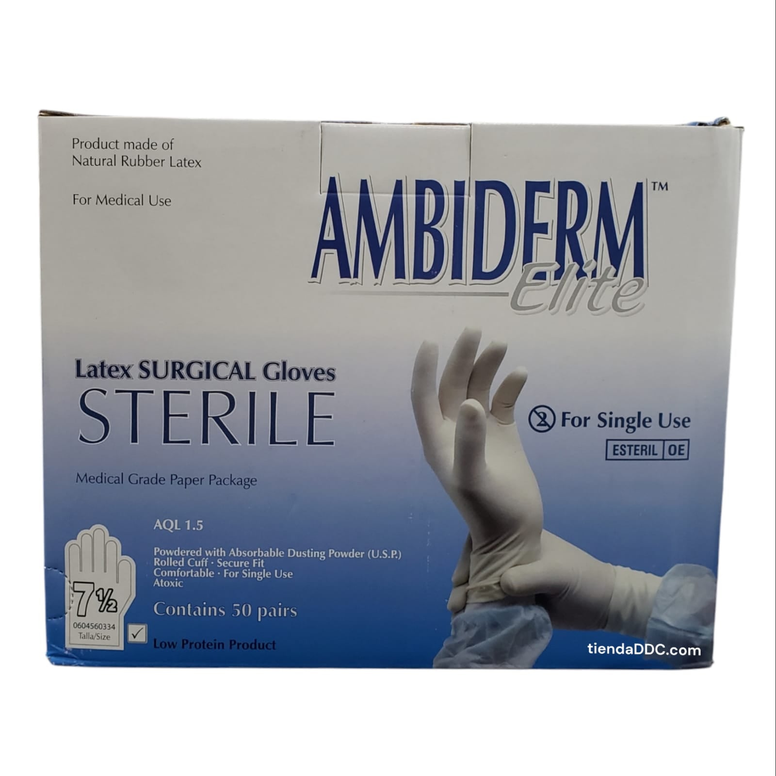 Guante De Látex Ambiderm Elite esteril
