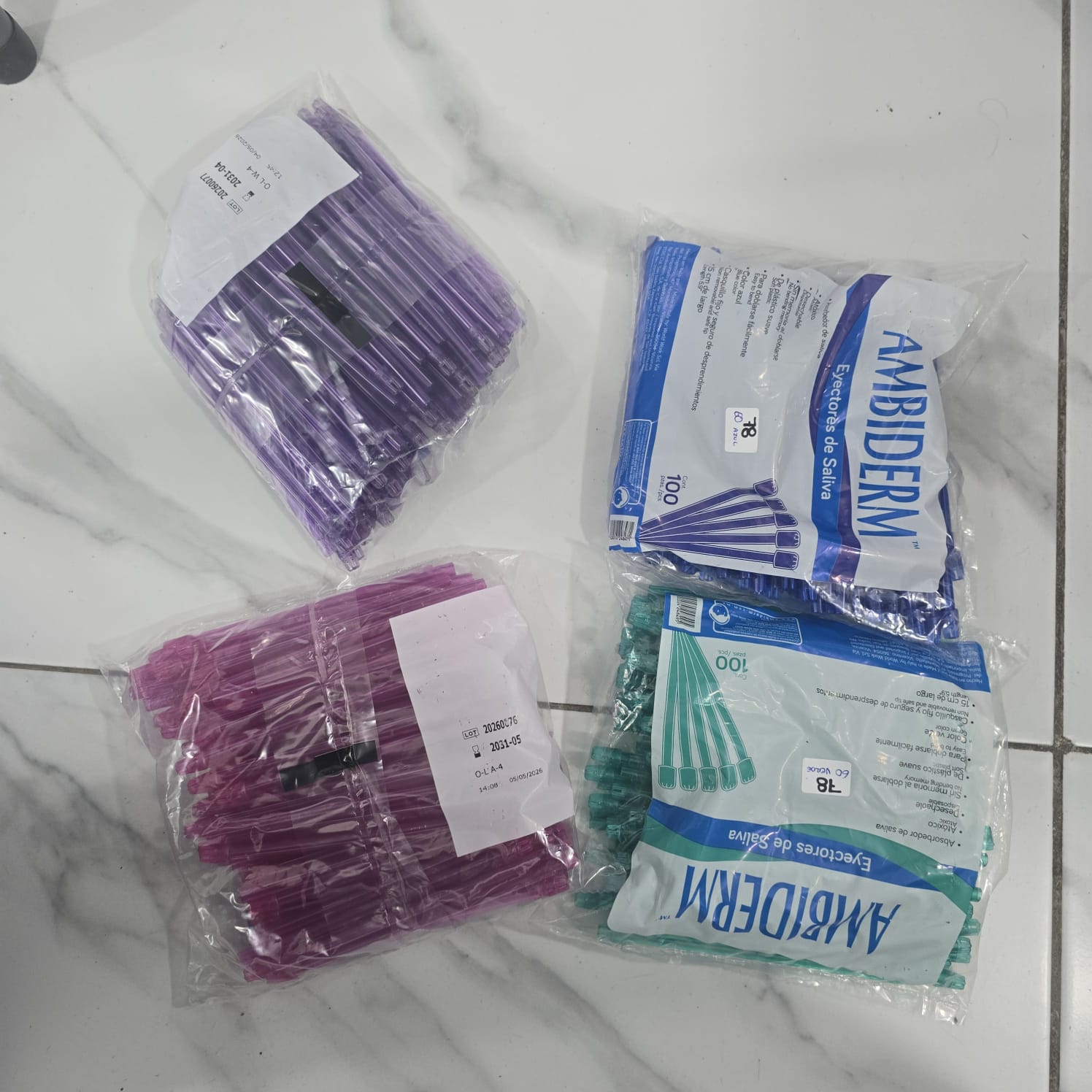Tienda DDC - Deposito Dental Cadereyta - EYECTORES DE SALIVA ambiderm de colores | TiendaDDC.com