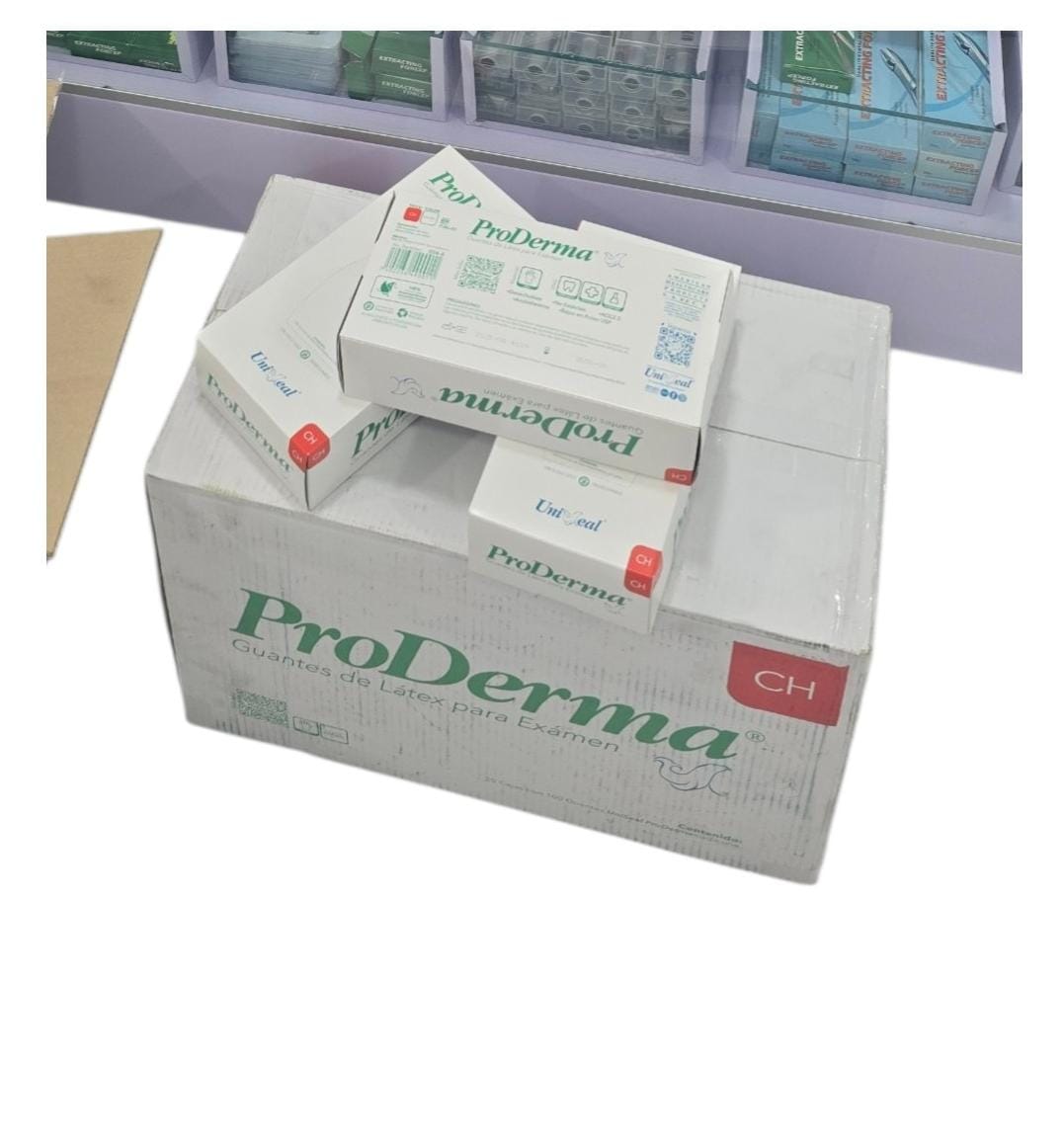 7502236490004 - UniSeal - GUANTES - GUANTE DE LATEX PRODERMA Caja Master con 20 pzas | TiendaDDC.com