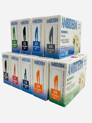 7502224242196 - AMBIDERM - HOJA PARA BISTURI Ambiderm Mango No.3 Acero al carbón | TiendaDDC.com