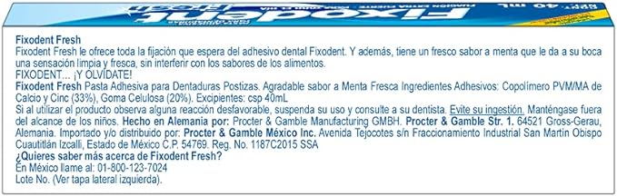 FIXODENT FRESH CREMA ADHESIVA Prara Dentaduras