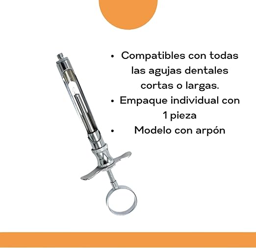 Carpule Jeringa Dental Acero Inox Anestesia Arain