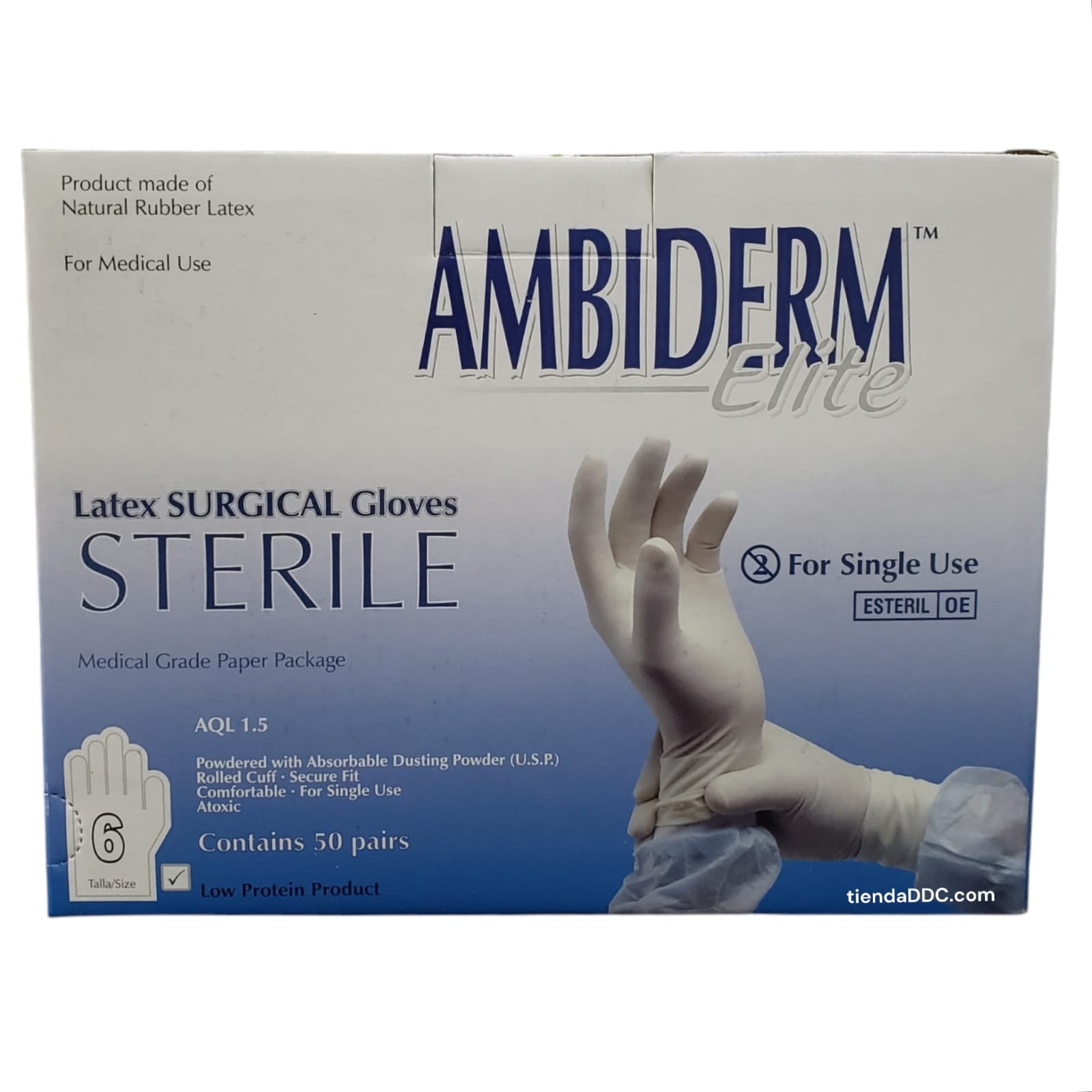 Guante De Látex Ambiderm Elite esteril