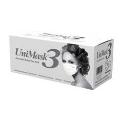 CUBREBOCA PLISADO BLANCO UNIMASK 50pz