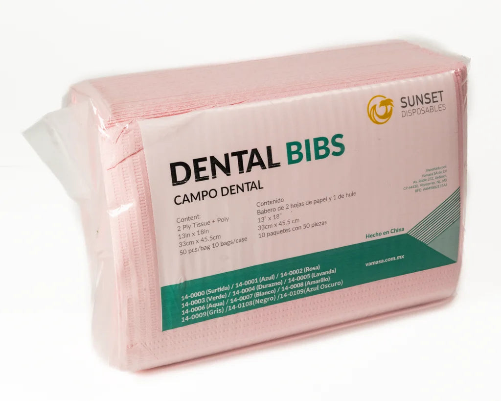 61003027 - SUNSET - CAMPO Dental BABEROS campos suset DESECHABLE Caja master 500 pzas | TiendaDDC.com