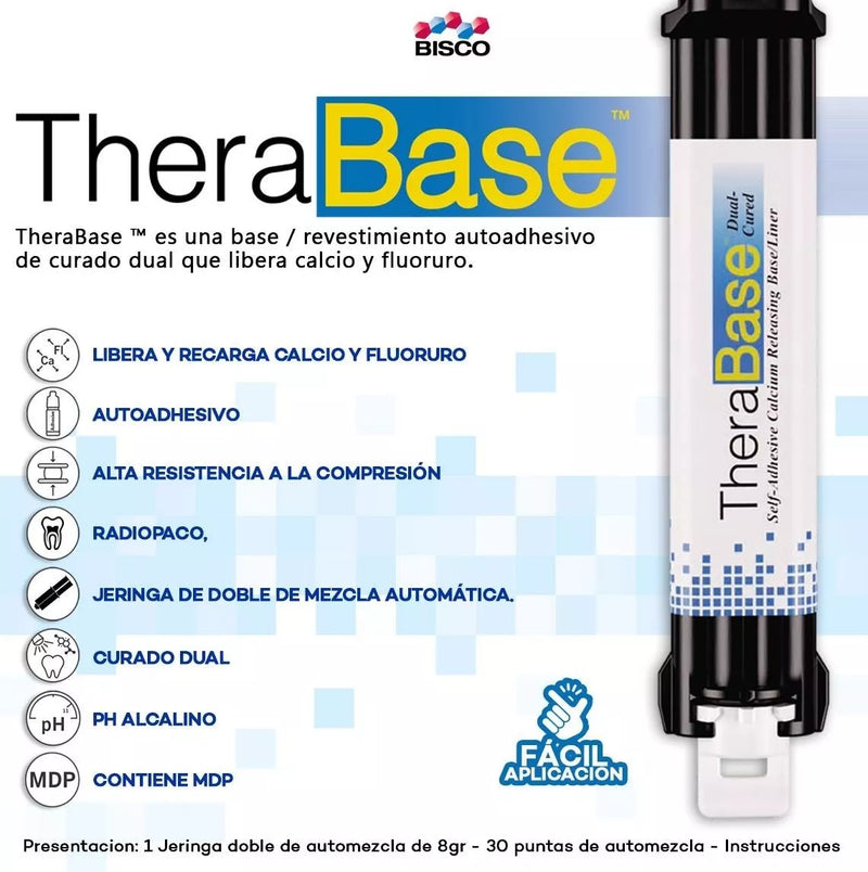 Therabase Bisco Base Auto Adhesico Liberador De Calcio 8 Gr