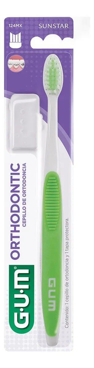 070942501248 - GUM - Cepillo Dental Orthodontic Para Ortodoncia con Cubre Cabeza | TiendaDDC.com