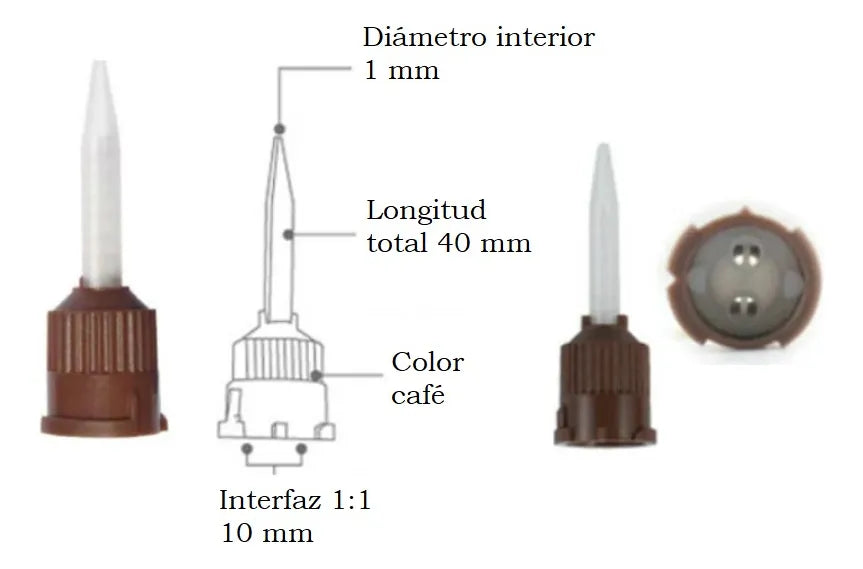 57246739 - DDC - Puntas Mezcladora De Resina Dual Cafe | TiendaDDC.com