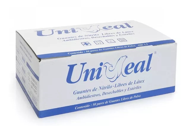 GUANTE DE NITRILO ESTERIL UniSeal 100pz