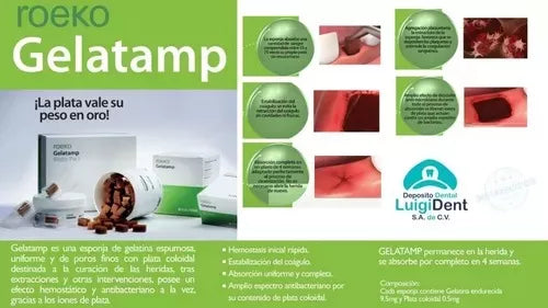 GELATAMP ESPONJA HEMOSTATICA aposito alveolar