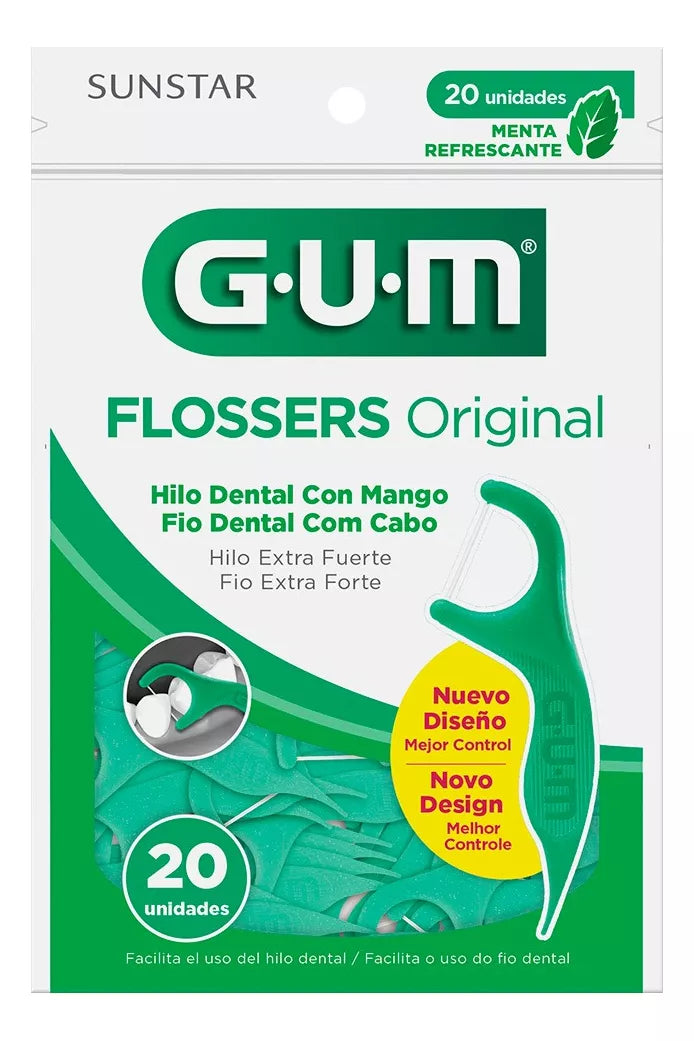 Flosser hilo dental Con Aplicador Original Sabor Menta 20pz