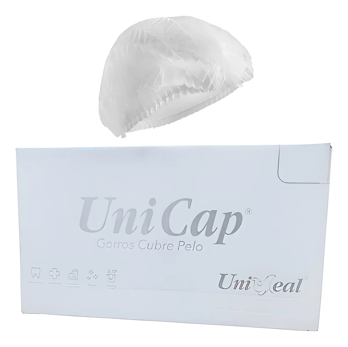 7502236490639 - UniSeal - Cofia unicap blanca gorro 250pz | TiendaDDC.com