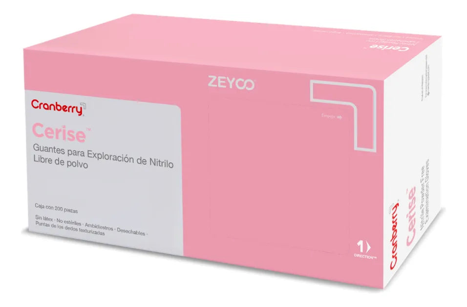 Tienda DDC - Cranberry - GUANTES - Guantes Nitrilo Cerise Cranberry Sin Polvo 200 Pzas Rosa | TiendaDDC.com