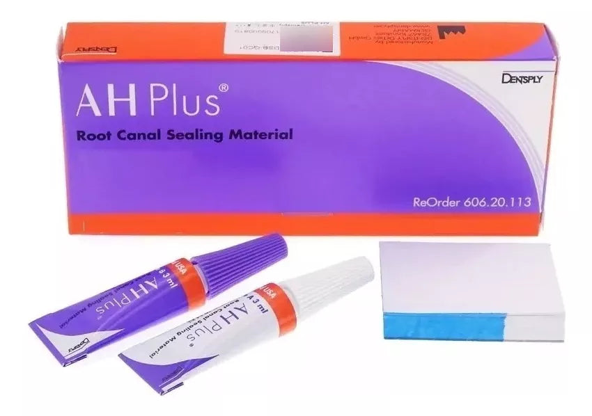 CEMENTO AH PLUS (BASE 4ML CAT 4ML) sellador de conductos radiculares a base de resina epóxica. Alternativa SEALAPEX