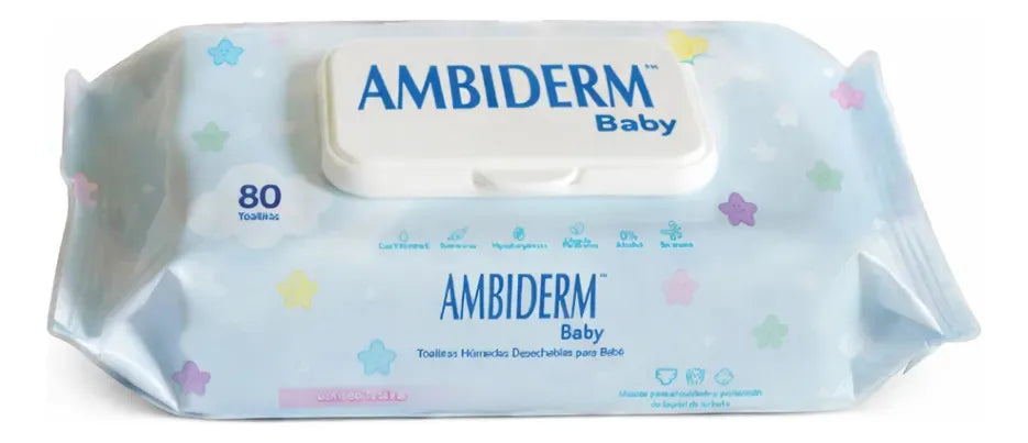 7502224247740 - AMBIDERM - Toallas Húmedas Desechables Abrefacil Ambiderm 80pz | TiendaDDC.com
