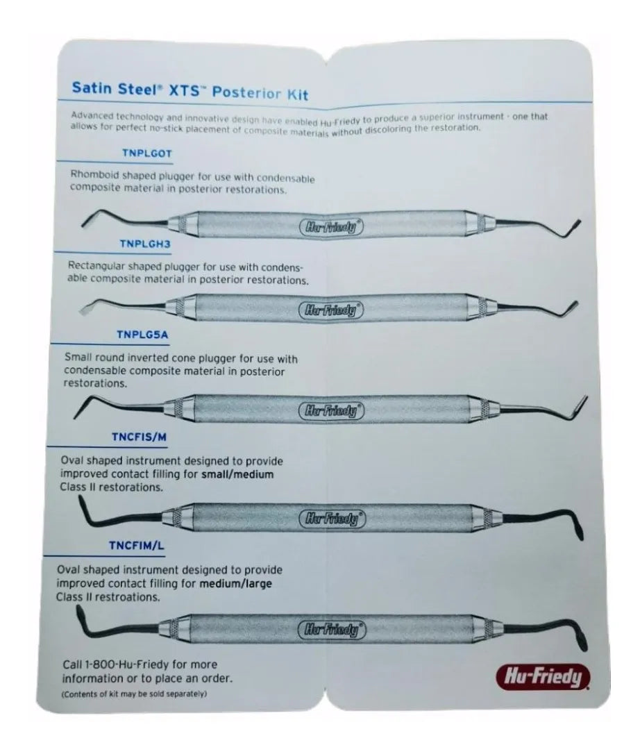 Tienda DDC - HU-FRIEDY - Kit Espátulas Posteriores Xts 5 Pzas Hu Friedy Tnposkit | TiendaDDC.com