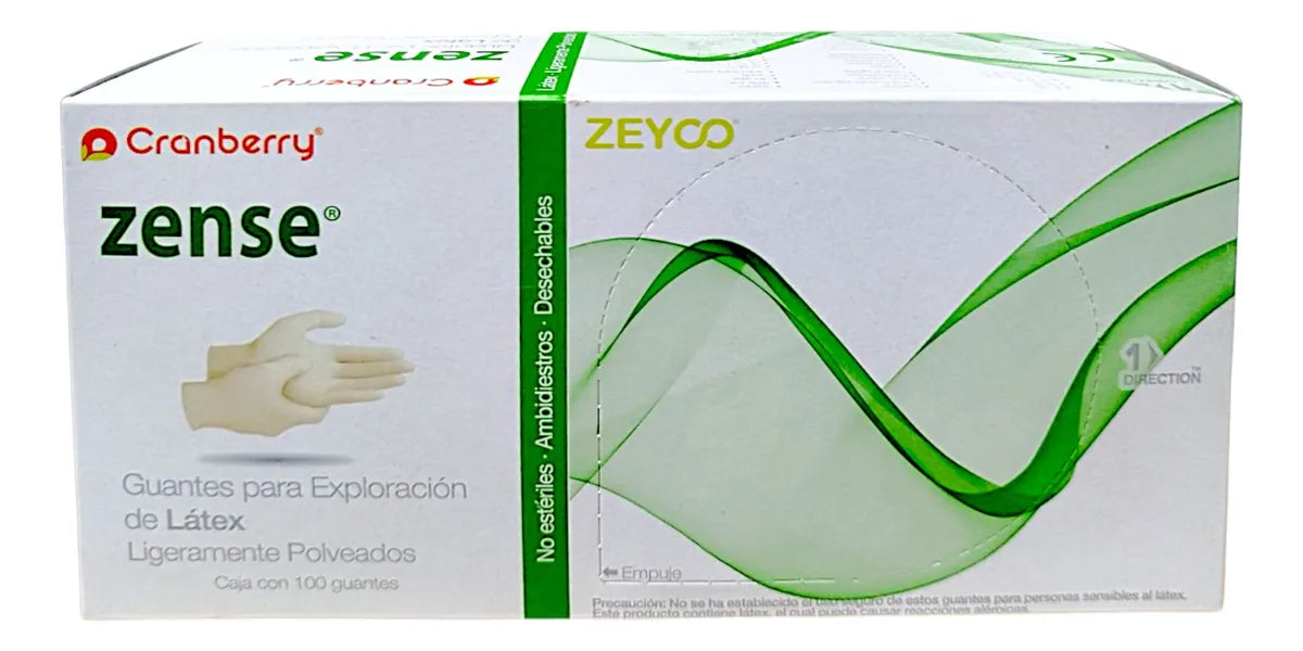 Tienda DDC - Cranberry - Guante Latex Sin Polvo Zense PF Cranberry 100pz | TiendaDDC.com
