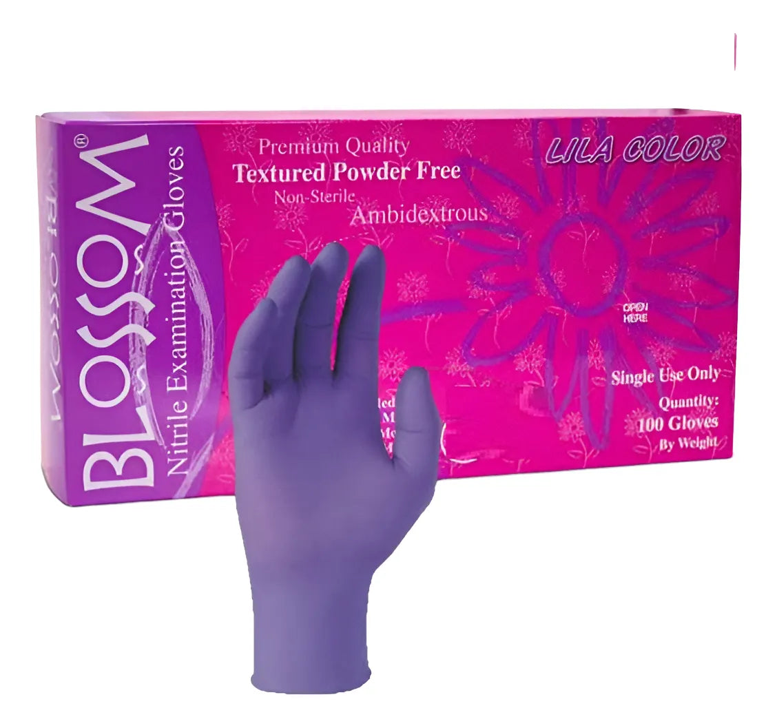 Guantes Nitrilo Lila Blossom 100pz