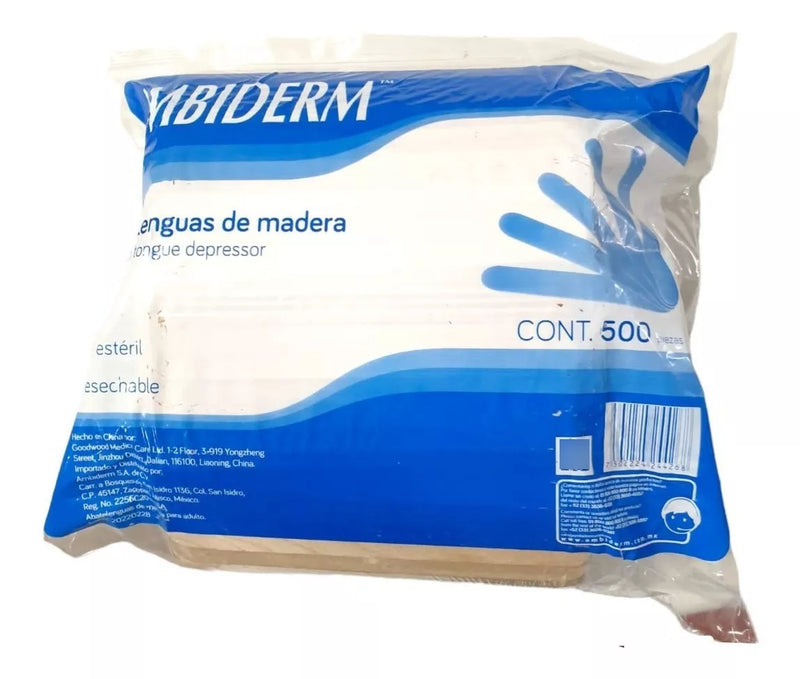 ABATELENGUAS DE MADERA BOLSA C/500 Ambiderm