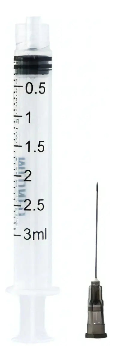 17502224246061 - AMBIDERM - Jeringa Desechable Estéril 3ml 22g 32mm Ambiderm Caja C/100 | TiendaDDC.com