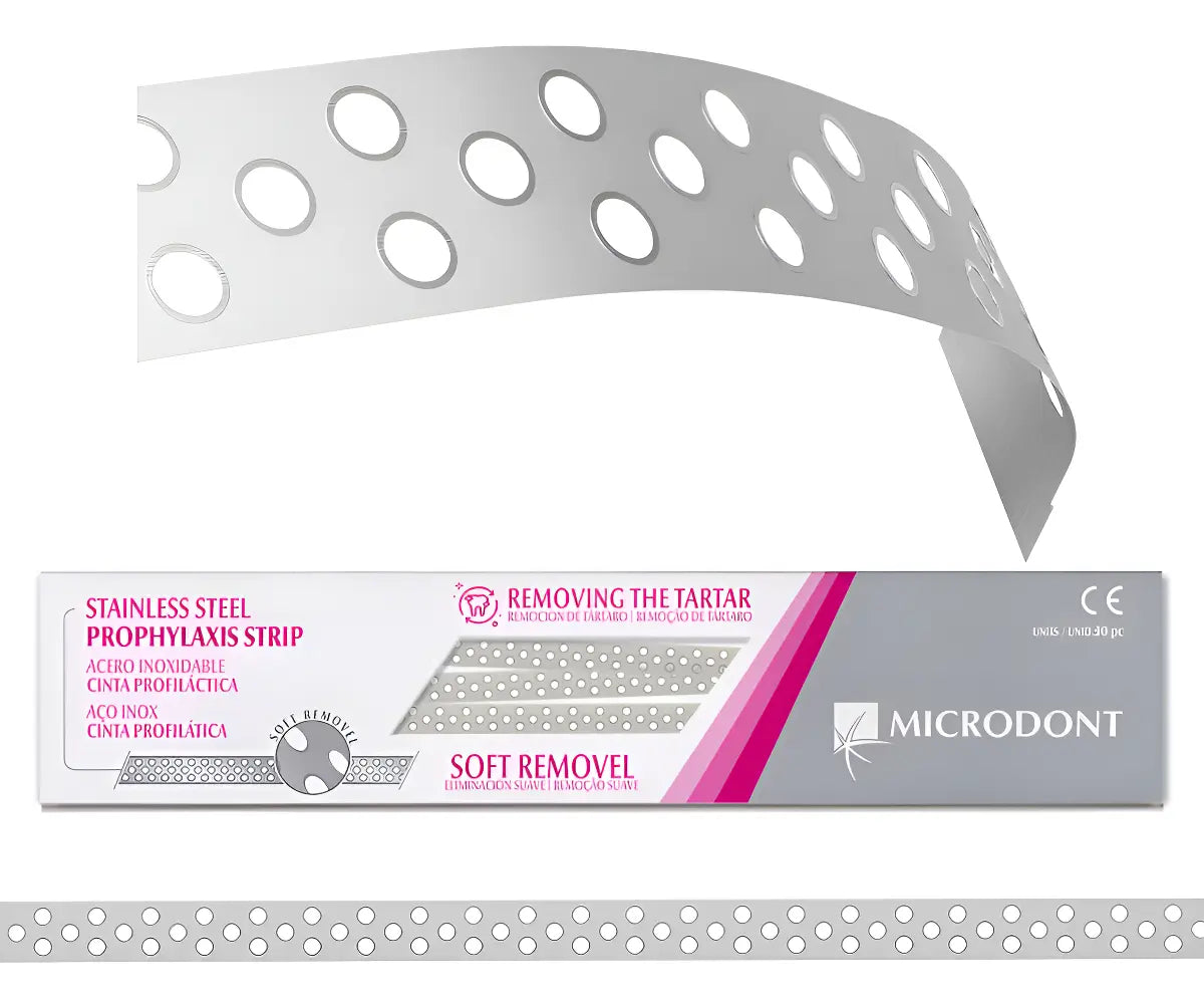 7908516896274 - MICRODONT - CLINICA - Tiras cinta Profiláctica Acero Inoxidable Dental Microdont | TiendaDDC.com