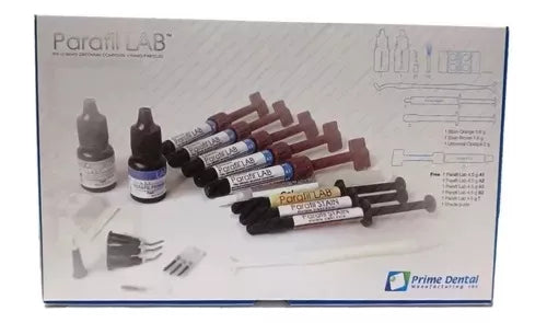 Kit Resina Parafil Lab 5 Jeringas 2 Stain 1 Opacador Dental