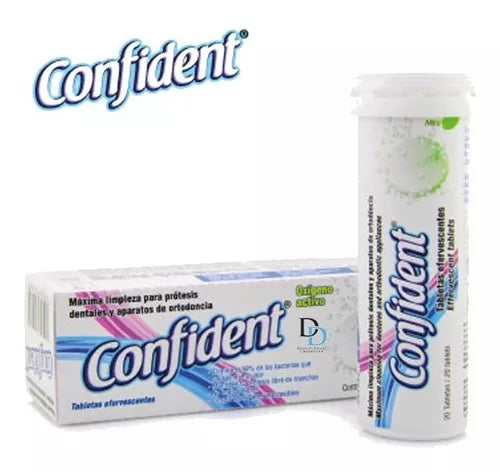 TABLETAS LIMPIADORAS EFERVESENTES CONFIDENT C/20