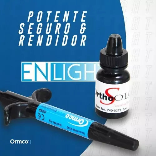 ESTUCHE ENLIGHT 4 RESINAS ORTODONCIA ACIDO ADHESIVO Ortho Solo Ormco