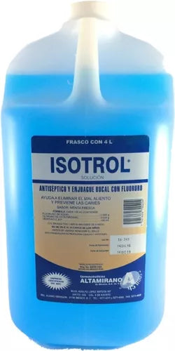 Enjuague Bucal Antiséptico Con Fluoruro Galón 4 Lt Isotrol