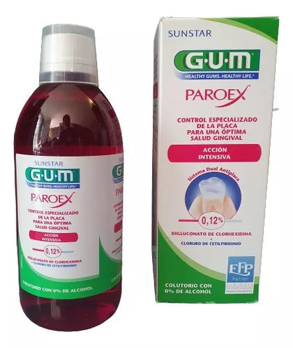 PAROEX ACCION INTENSIVA clorhexdina 0.12% 500ML enjuague bucal GUM