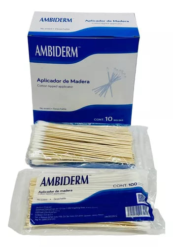 APLICADORES DE MADERA 1000pz Ambiderm